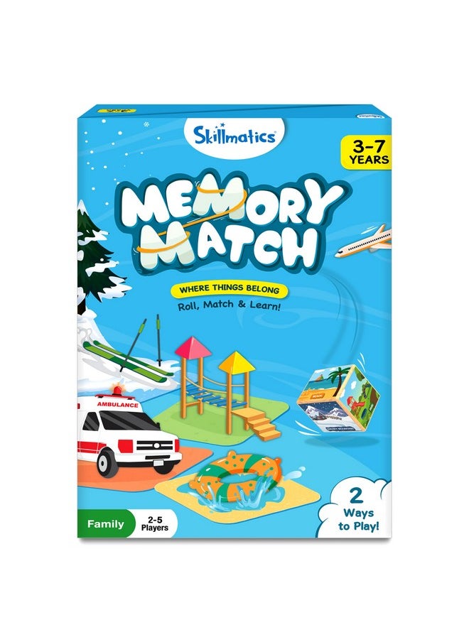 Board Game - Memory Match Where Things Belong, Fun & Fast Memory Game For Kids, Preschoolers, Toddlers, Gifts For Boys & Girls Ages 3, 4, 5, 6, 7