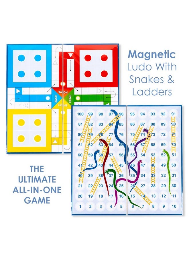 Magnetic Snakes And Ladders With Ludo Board Game For Kids And Family Fun