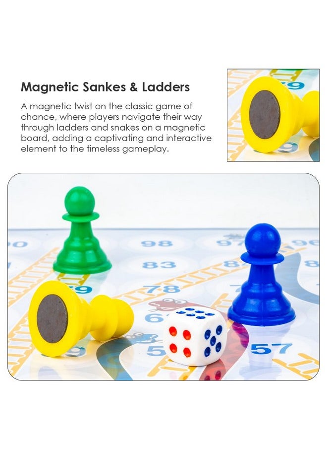 Magnetic Snakes And Ladders With Ludo Board Game For Kids And Family Fun