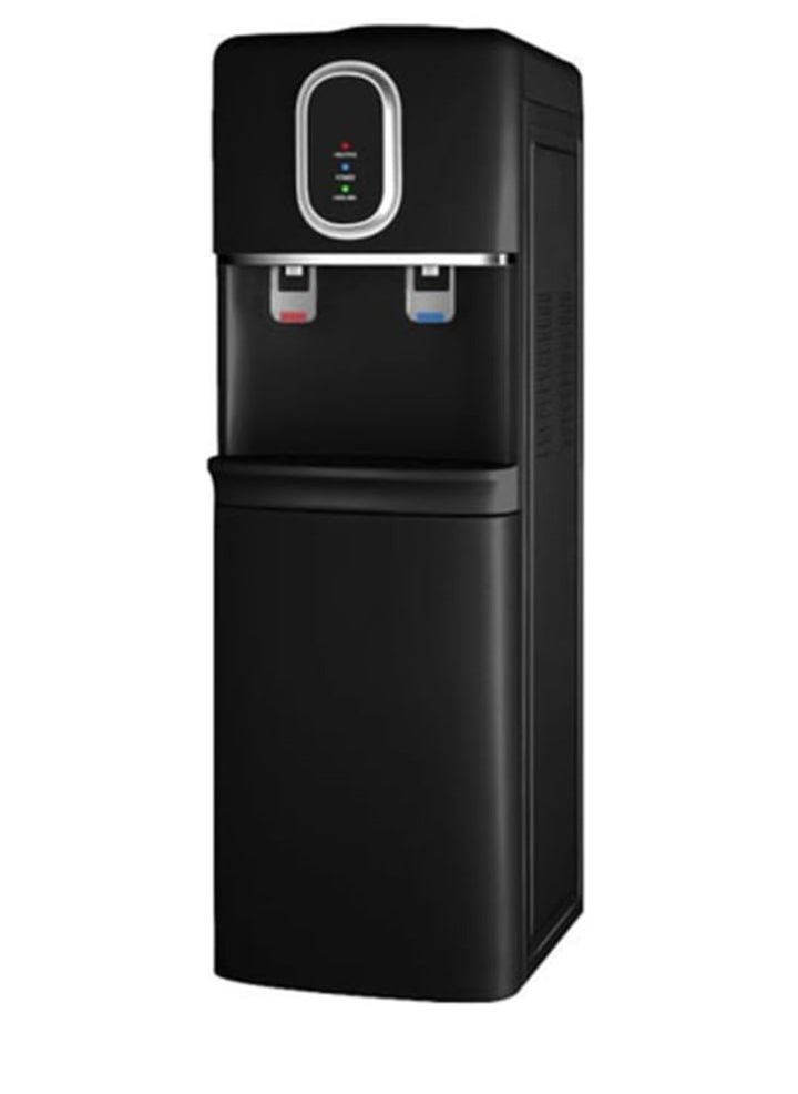 Water Dispenser, Top Loading Water Dispenser With Hot and Cold Water and Compressor Cooling, Cabinet with Refrigerator, Floor Standing, Suitable for Home, Office etc