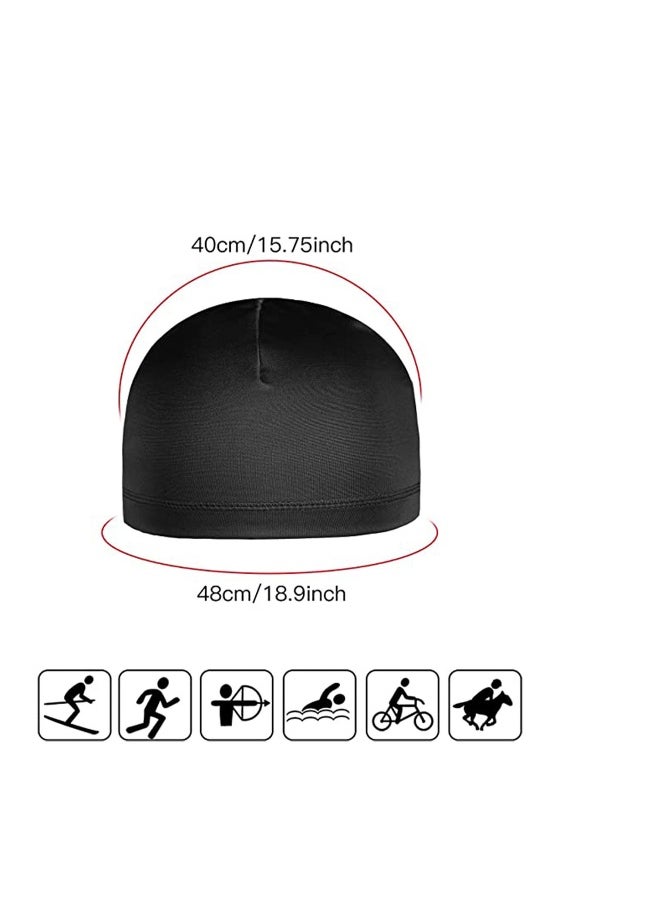 6 Pieces Helmet Liner Skull Caps Sweat Wicking Cap Running Hats Cycling Skull Caps for Men and Women