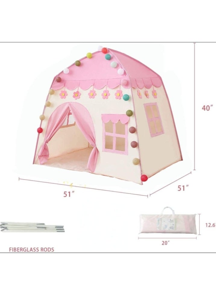 Princess Tent and Playhouses, Children Tent for Indoor Outdoor, Boys & Girls Birthday Gift (130 * 100 * 130CM)