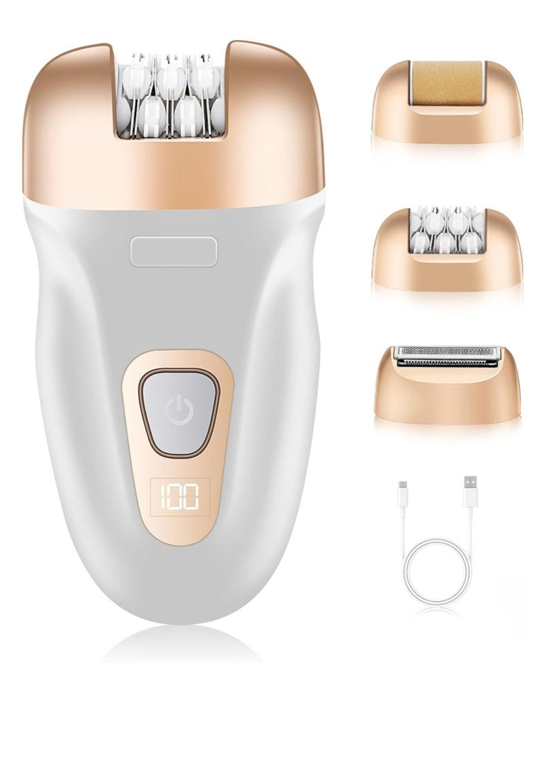 Epilator, Smooth Glide Epilator for Women Facial Hair, 3 in 1 Epilators Hair Removal for Leg/Arm, 2 Speed Adjustable USB Rechargeable Cordless Epilator for Face