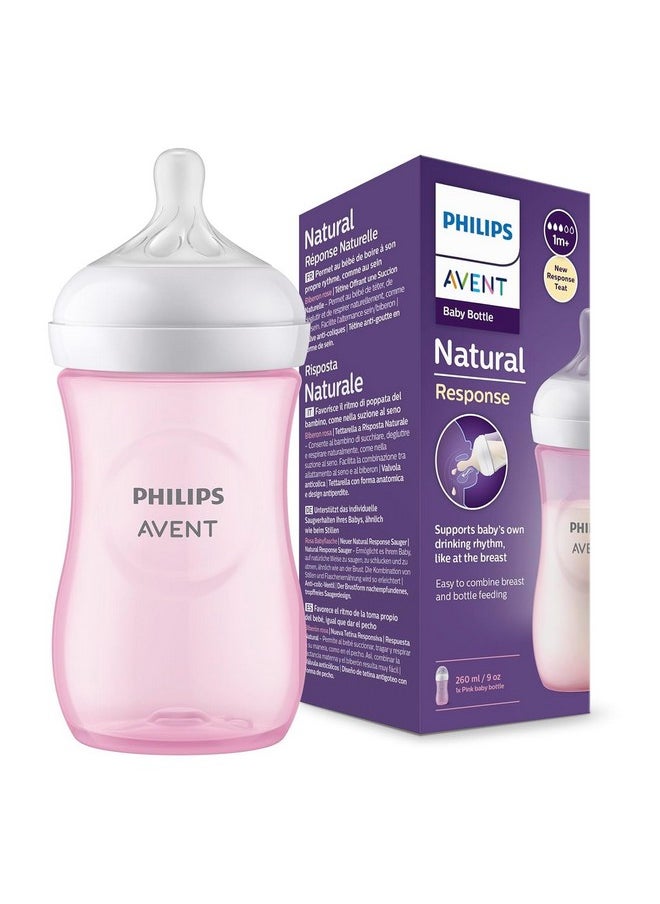 Philips Natural Response 3.0 Pink Feeding Bottle 260Ml Scy903/11