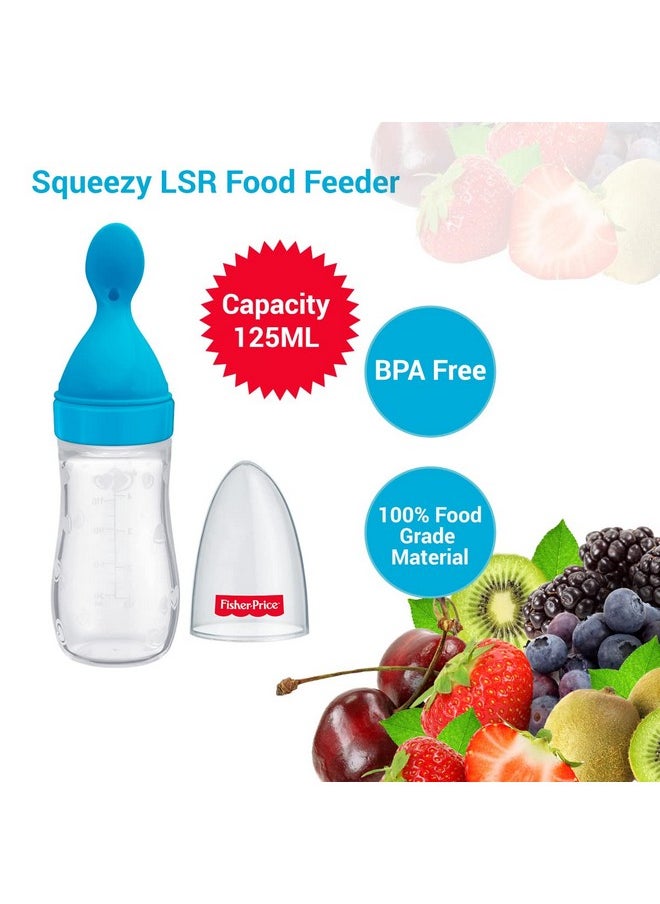 Squeezy Silicone Food Feeder, Blue, 125Ml