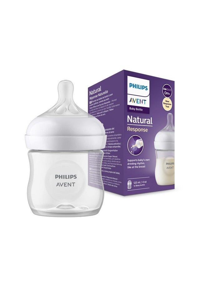 Ps Avent Natural Baby Feeding Bottle | No.1 Brand Recommended By Moms Worldwide | Ideal For 0 Months+| Natural Response Technology Mimics Breastfeeding | Uniquely Designed Nipple Releases Milk Only When Baby Drinks | Pack Of 1 | Scy900/01