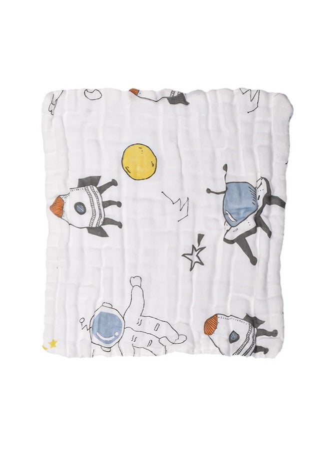 Super Soft Organic Cotton Baby Muslin Wash Cloth/Napkin 6 Layer | Hankies For Baby | 25X25 Cm | (Pack Of 5)