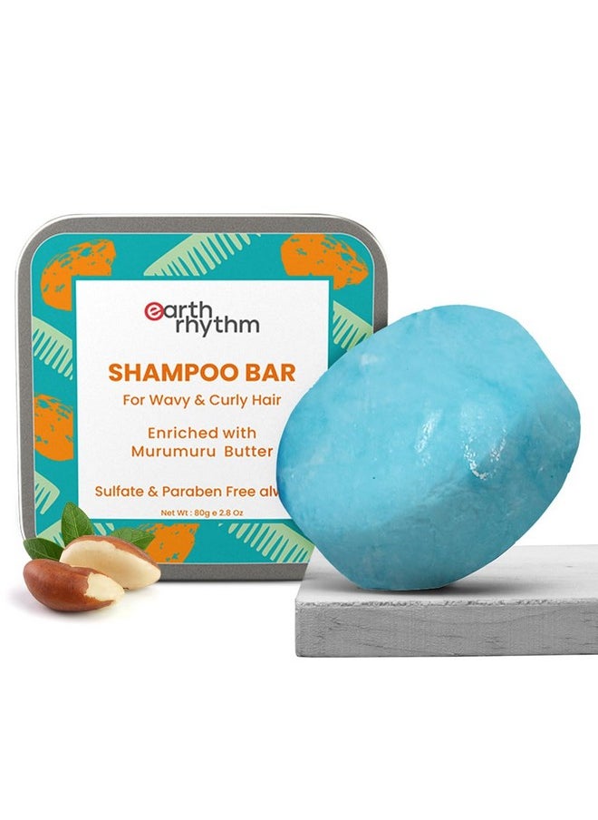 Murumuru Butter Shampoo Bar For Dry, Frizzy And Curly Hair, With Vitamin E | Deep Conditions, Softens & Maintains Growth | Sulphate & Paraben Free | Men & Women - 80G (Tin)