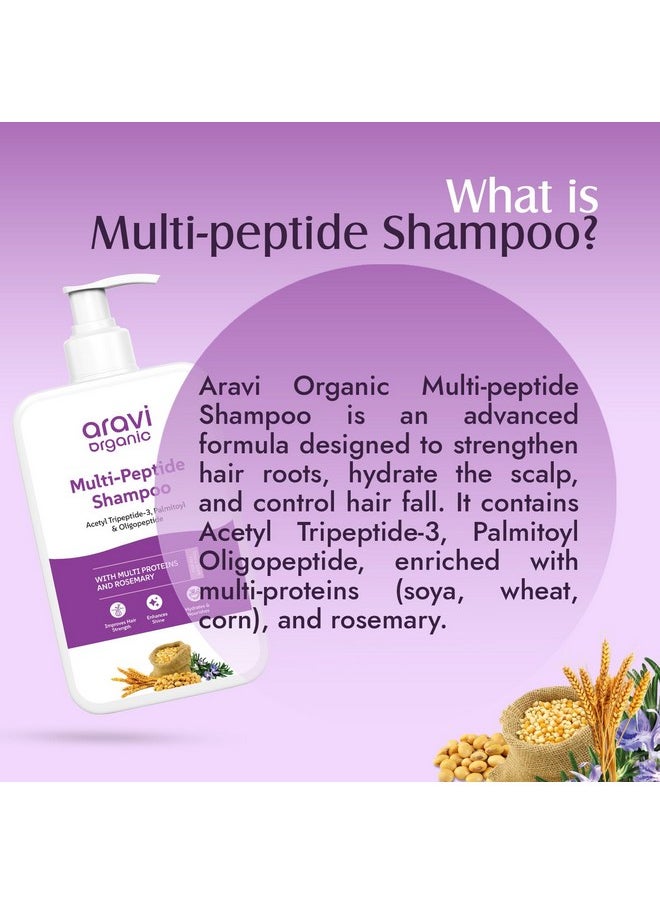 Multi Peptide Hairfall Shampoo - Acetyl Tripeptide 3, Palmitoyl, Oligopeptide & Rosemary - 200 Ml