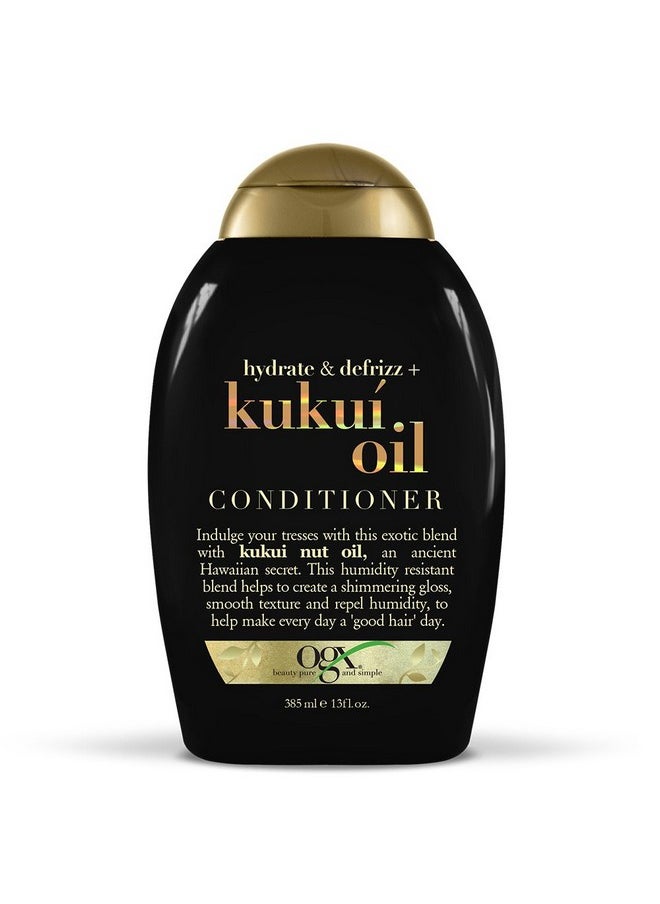 Hydrate & Defrizz Kukui Oil Conditioner | Kukui Nut Oil Infused Blend Helps Moisturizing Oily, Greasy, Curly, Frizzy, Shine Hair 385 Ml