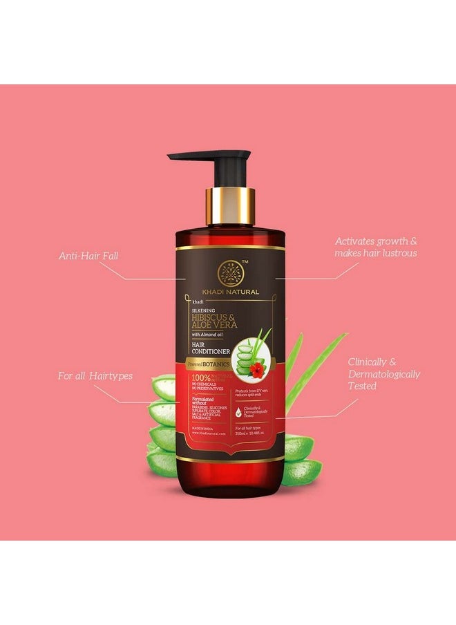 Hibiscus & Aloe Vera Hair Conditioner| Frizz Free Hair| Improves Texture| Controls Hair Fall| Powered Botanics| 310Ml