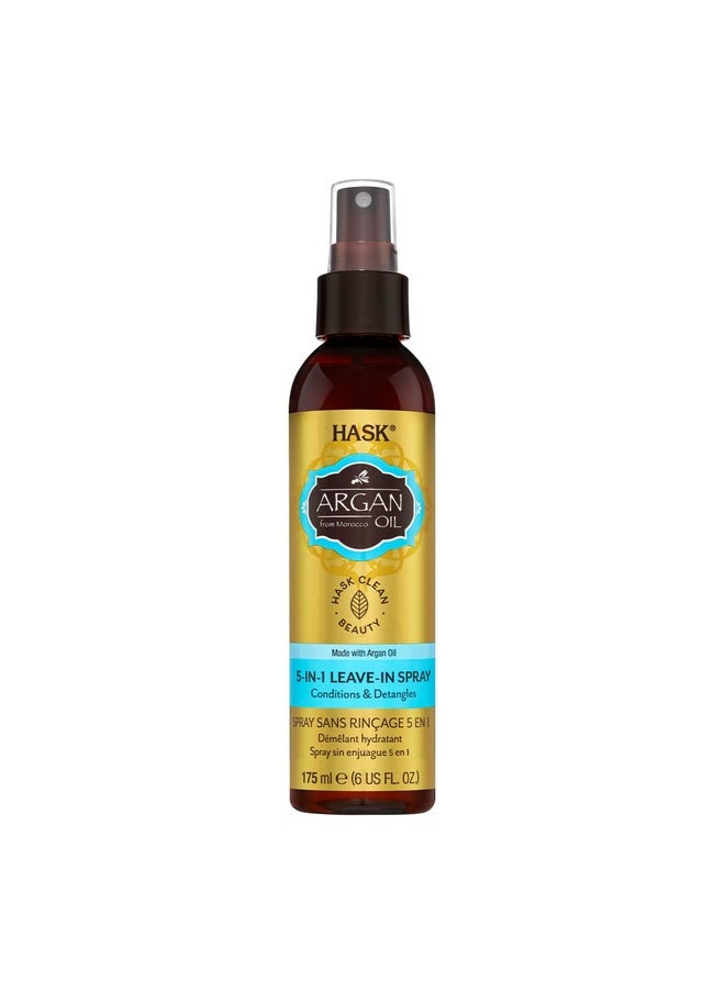 Argan Oil 5-In-1 Leave In Conditioner Spray 175Ml For All Hair Types, Color Safe, Gluten, Sulfate, Paraben