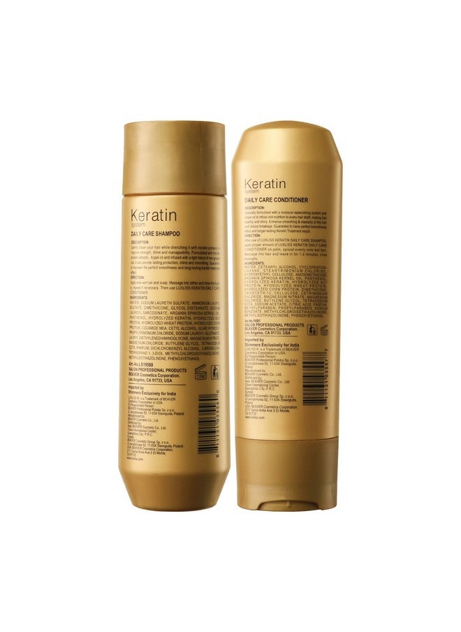 Keratin Daily Care Conditioner & Shampoo - Gold Edition(Pack Of 2) - 250Ml, 200 Ml