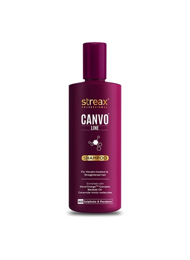 Professional Canvoline Complete Hair Care Combo For Straightening Hair (Streax Canvoline Shampoo 300Ml + Conditioner 240Ml + Serum 100Ml) Pack Of 3