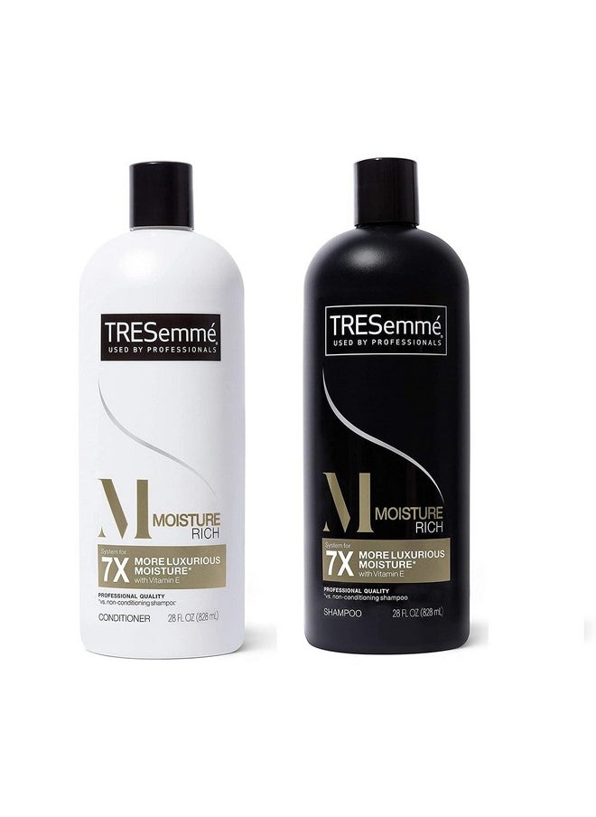 Shampoo And Conditioner Set Bundle - 2 Items: One Shampoo And One Conditioner 28 Fl Oz Each (Moisture Rich)