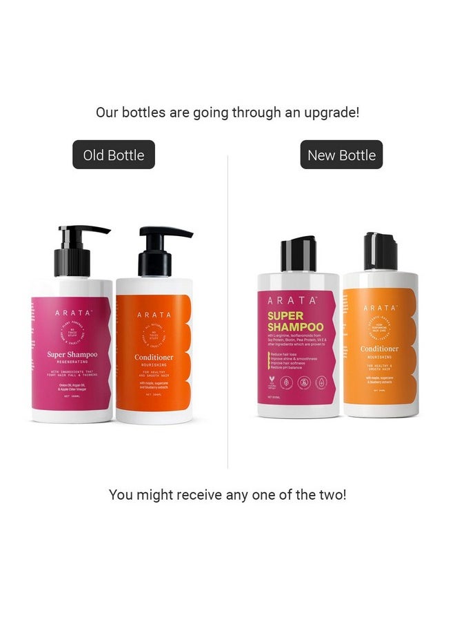 Hair Fall Control Combo | With Power Of 5 In 1 Hair Care Kit With Super Shampoo And Conditioner Combo | Vogue 2022 Awarded Best Daily Shampoo | Vegan & Cruelty-Free | (300 Ml Each) (Pack Of 2)