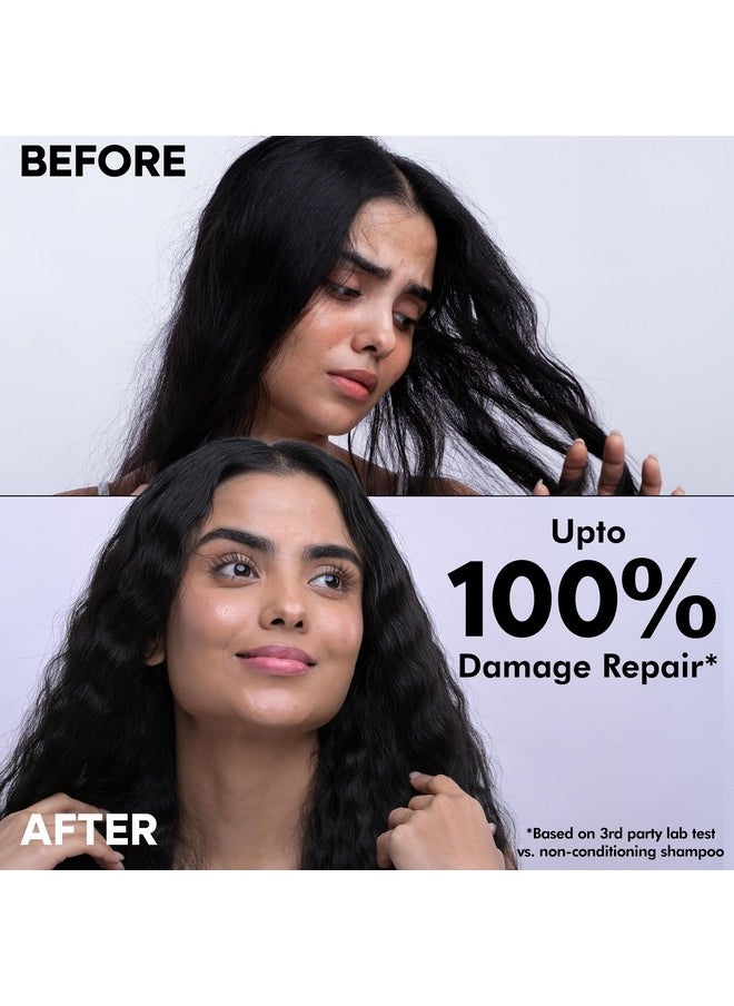 Damage Repair Shampoo Conditioner Combo | Moringa Oil & Avocado | Repairs Damaged Hair | Paraben Sulphate Free | Best Haircare Set For Dry & Frizzy Hair | 370Ml + 180Ml