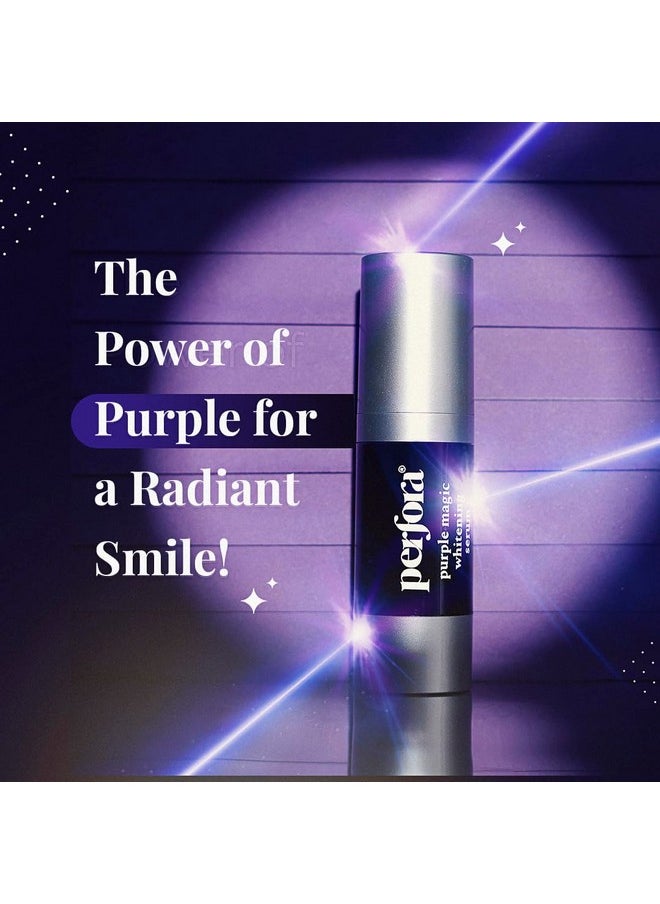 Purple Magic Whitening Serum, 60Ml | V34 Color Corrector For Teeth | Purple Toothpaste For Teeth Whitening | Tooth Stain Removal |Enamel Safe & Effective Teeth Whitener | Apple Peach,Pack Of 2