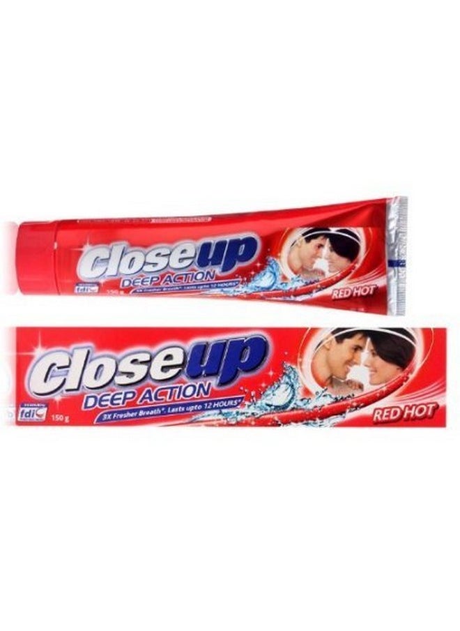 Red Hot Deep Action Toothpaste - 150 G (Pack Of 2)