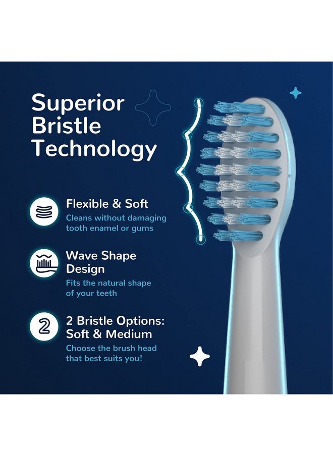 Spark Rechargeable Electric Toothbrush | 6 Operating Modes | 40000 Vibrations Per Minute | 2 Brush Heads (Blue)