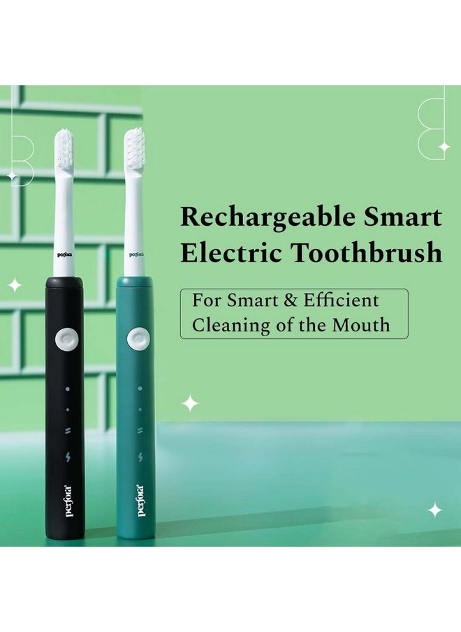 Rechargeable Electric Toothbrush 1 Brush Head 30,000 Vibrations Super Soft Bristles 3 Modes 1 Year Warranty Electric Brush,Electric Toothbrush For Men,Women&Kids Tuxedo Black,1 Count