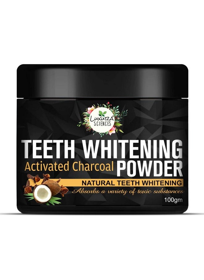 Carbon White Activated Charcoal Powder Teeth Whitening Powder With Clove, Mint Extracts. 100 Gms. Refreshing Anti-Inflammatory. | Brighten Your Smile