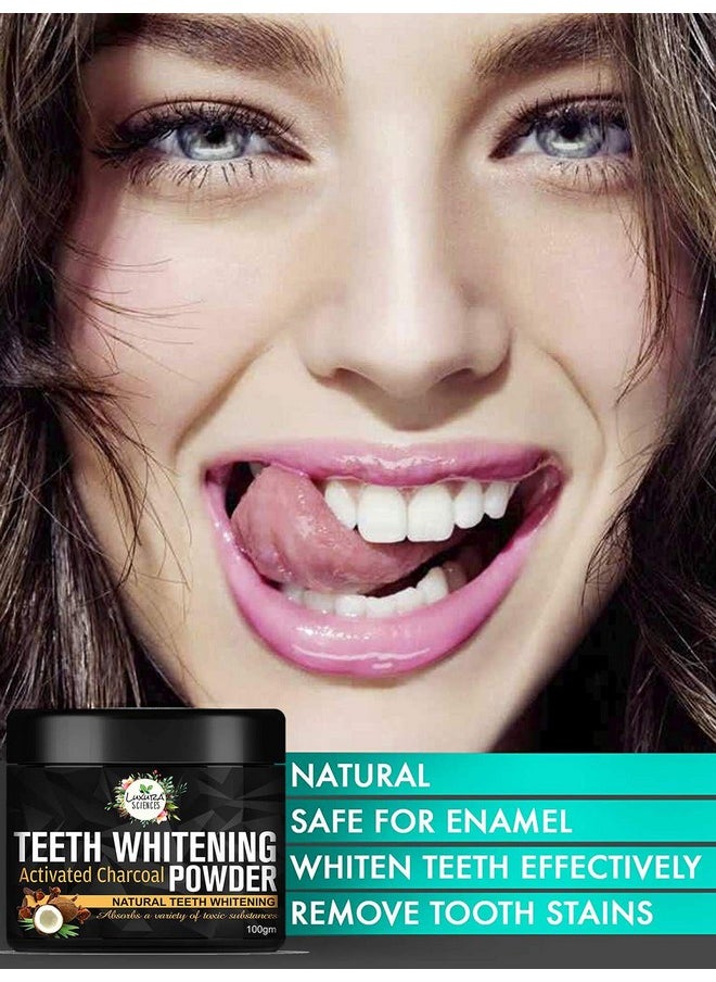 Carbon White Activated Charcoal Powder Teeth Whitening Powder With Clove, Mint Extracts. 100 Gms. Refreshing Anti-Inflammatory. | Brighten Your Smile