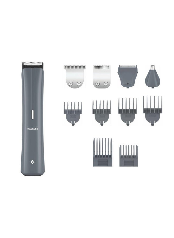 Turbo 10 In 1 Grooming Kit | Hair,Face, Ear & Nose | No Nicks & Cuts | Gs6110