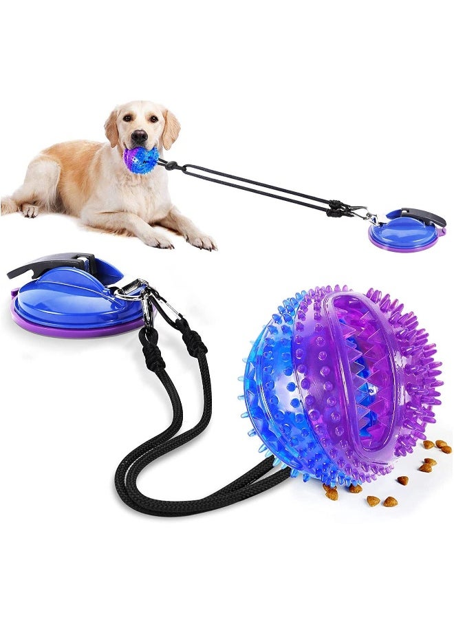 Suction Cup Dog Chew Toy for Aggressive Chewers Interactive Puzzle Ball