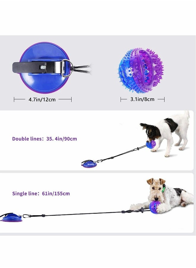 Suction Cup Dog Chew Toy for Aggressive Chewers Interactive Puzzle Ball