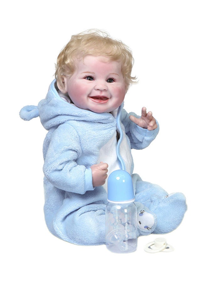 Silicone Baby Doll with Milk Bottle and Pacifier