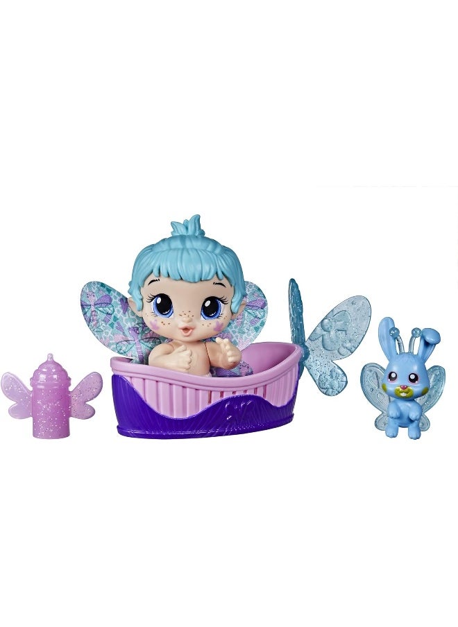 Baby Alive Glo Pixies Minis Doll, Aqua Flutter, Glow-in-The-Dark Doll for Kids Ages 3 and Up, 3.75-Inch Pixie Toy with Surprise Friend