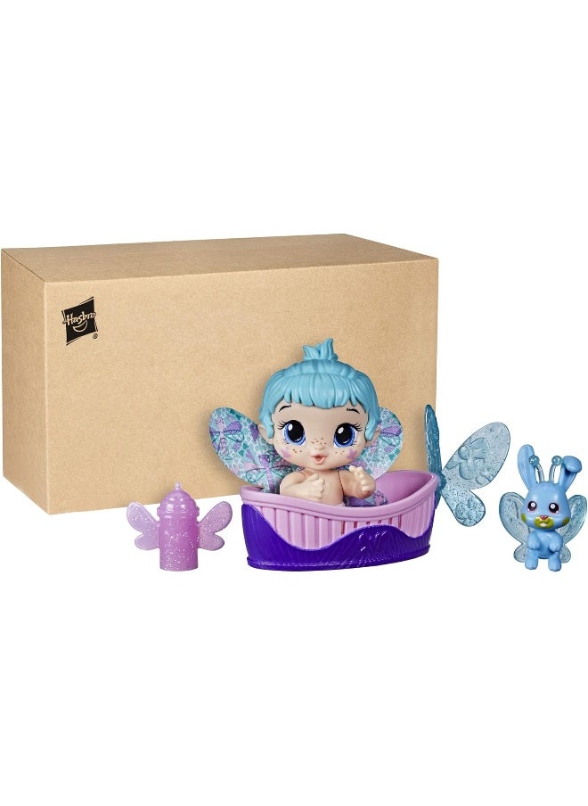 Baby Alive Glo Pixies Minis Doll, Aqua Flutter, Glow-in-The-Dark Doll for Kids Ages 3 and Up, 3.75-Inch Pixie Toy with Surprise Friend