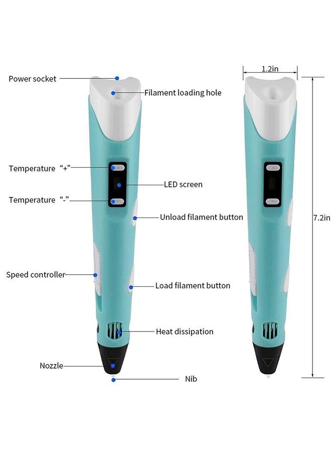 Imagine & Innovate 3D Pen With Lcd Display With Filament Adventure【With Adaptor】【Pack Of 1】