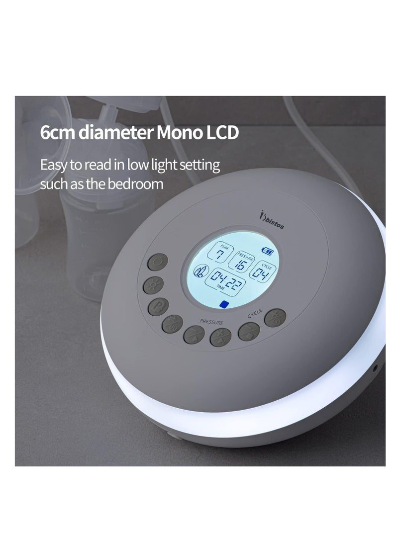 Double Electric Breast Pump Hands Free Breast Milk Pump Wearable Pumps for Breastfeeding 16 Pressure Levels and 6 Cycles Strong Suction 2 Size Flanges