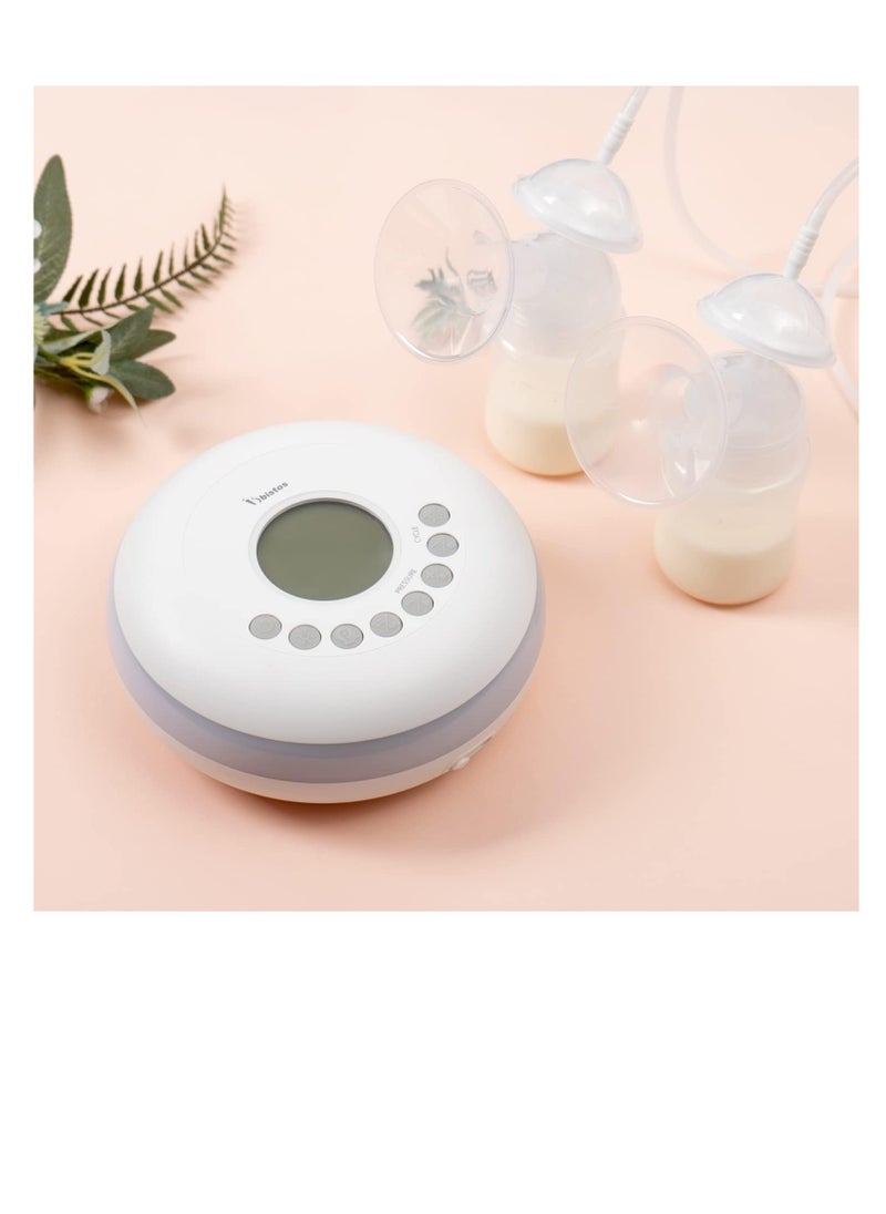 Double Electric Breast Pump Hands Free Breast Milk Pump Wearable Pumps for Breastfeeding 16 Pressure Levels and 6 Cycles Strong Suction 2 Size Flanges
