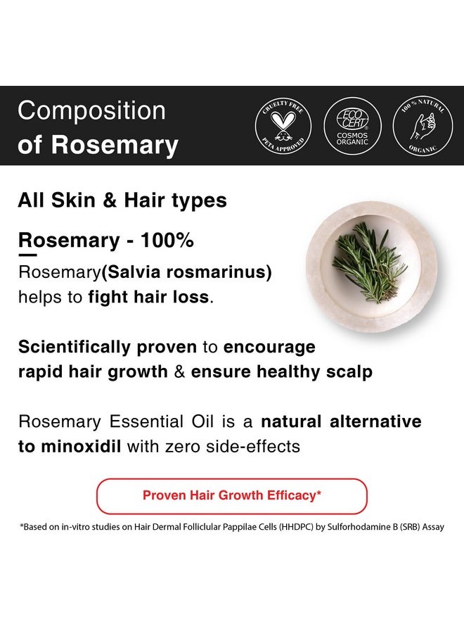 Rosemary Essential Oil 15Ml & Rosemary Lavender Hair Oil 225Ml For For Healthy Hair, Scalp Nourishment, Hair Growth - Pack Of 2