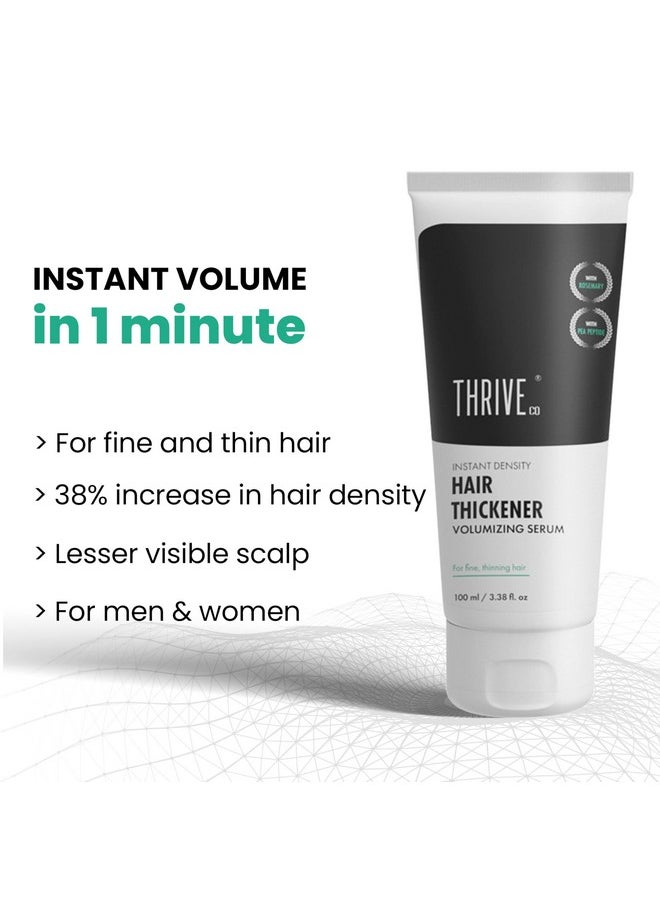 Hair Thickener Volumizing Serum | For Fine, Thinning Hair | Gives Instant Hair Volume & Density | With Pea Peptide & Rosemary | For Men & Women | Vegan, Cruelty-Free & Dermat-Tested | 100Ml