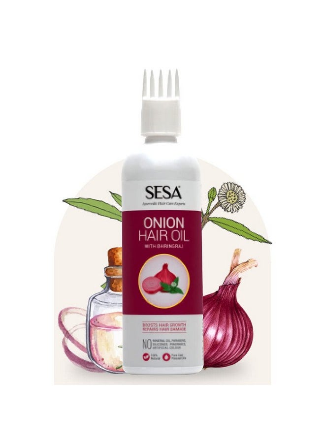 Ultimate Onion Anti-Hair Fall Combo For Complete Hair Care| Onion Oil - 200Ml + Onion Shampoo - 300Ml + Onion Conditioner - 300 Ml