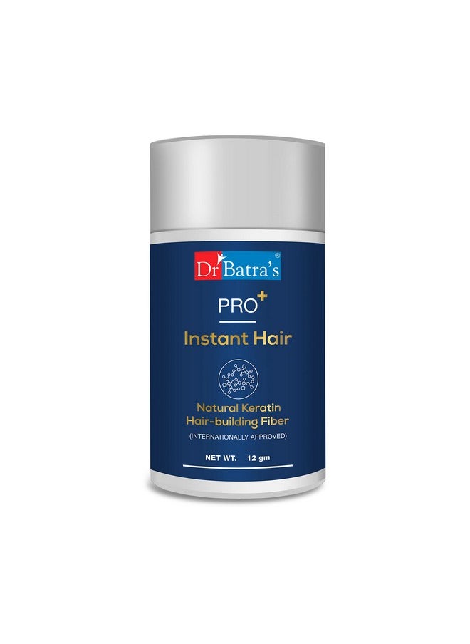 Pro Instant Hair Natural Keratin Hair Building Fibre (Internationally Approved)- Dark Brown, Highly Enriched With Pure Corn & Natural Fiber, Covers Bald Spots, For Thick Hair, Suitable For Men & Women