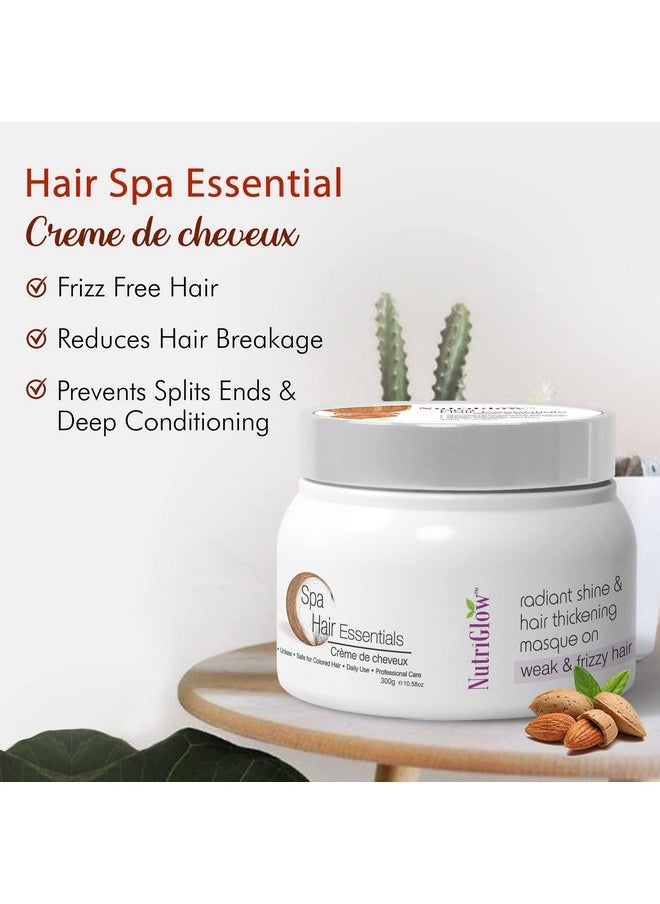 Hair Spa Cream With Volumizing & Shine Lock Formula For Weak & Frizzy Hair, 300G, Almond, 1 Count