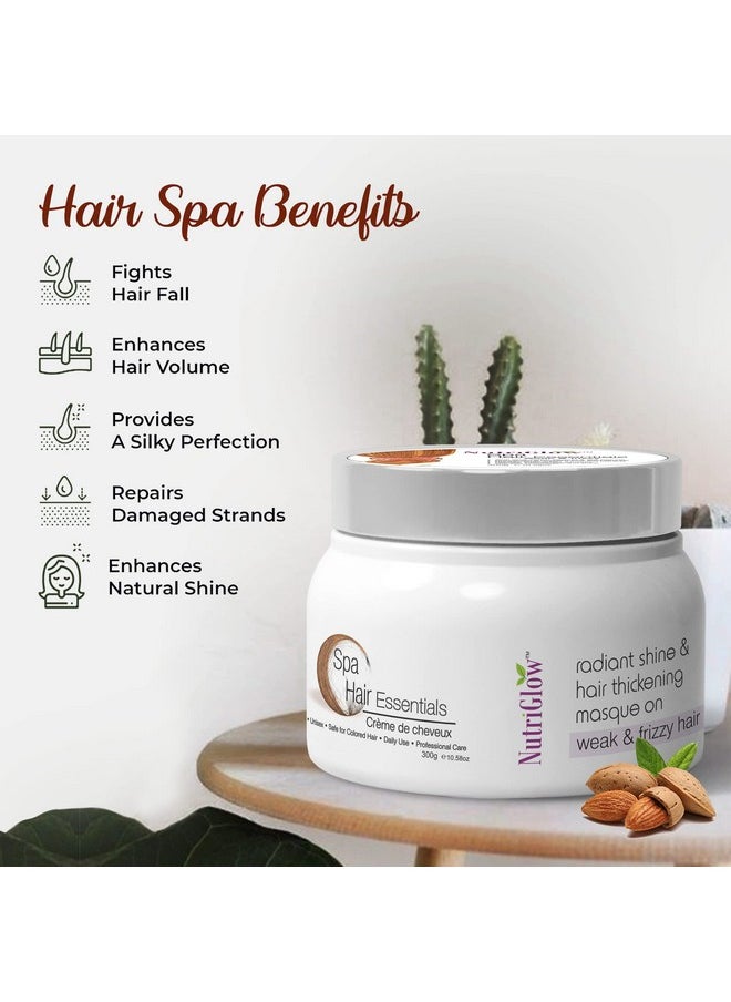 Hair Spa Cream With Volumizing & Shine Lock Formula For Weak & Frizzy Hair, 300G, Almond, 1 Count