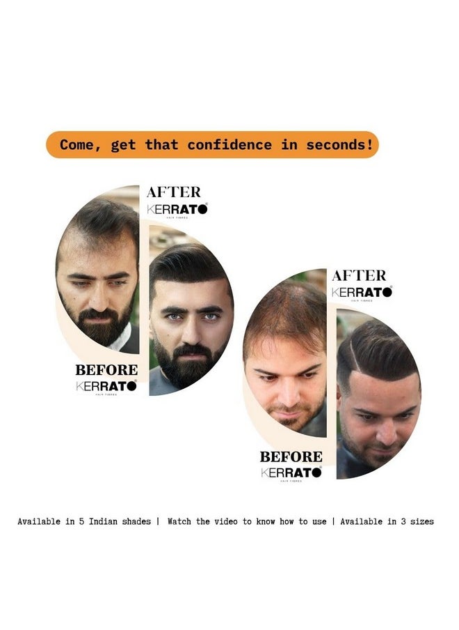 For Thinning Hair (Dark Brown) - 11.5G & 28G | Instant Hair Loss Concealment | Natural Keratin Hair Thickener & Fibers For Men & Women | Fuller, Thicker Hair In 10 Seconds