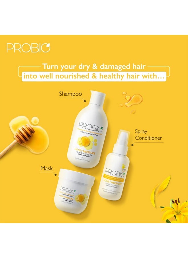 Probio Honey Moisture Hair Mask (200G) For Dry & Damaged Hair No Sulphate No Paraben No Sls No Sles With Honey & Nourishing Oil,1 Count