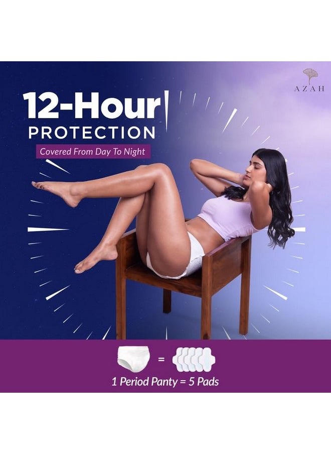 Periods Panty For Women [Xl-Xxl Pack Of 12]| 12 Hrs Protection| Super Absorbent 360° Coverage |Leak Proof Overnight Period Panty For Girls |Heavy Flow |Rash Free Disposable Panties After Delivery