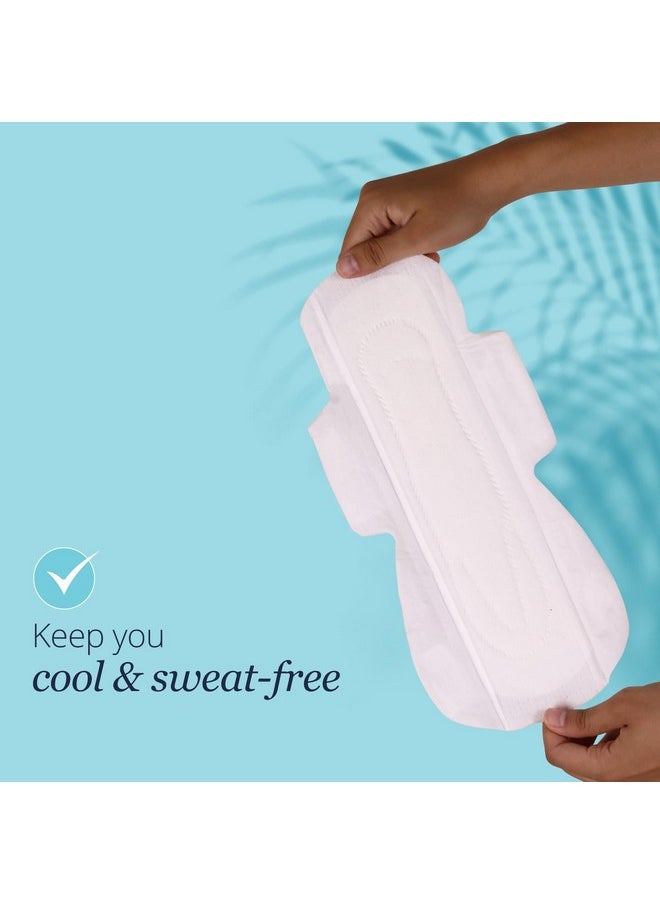 Air Feel Sanitary Pads With Dual Airflow Pores - 20 Xl Pads With Wide Back | Airy, Dry, Sweat-Free, Lightweight & Ultra-Thin | Super-Absorbent Core | Non-Toxic, Pack Of 2