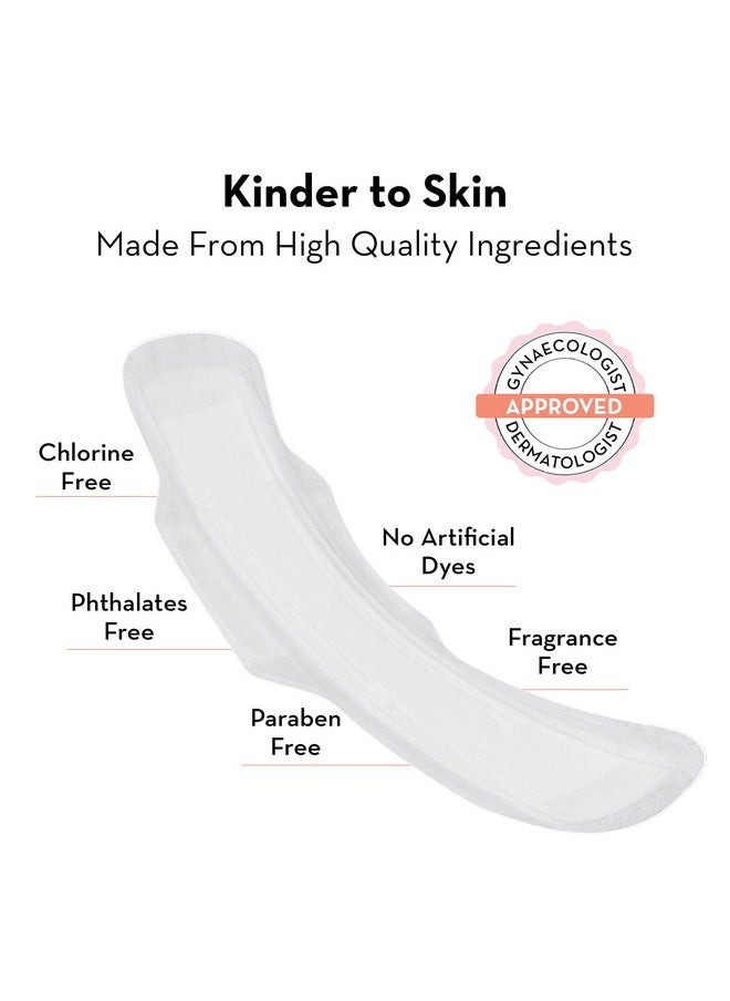 Ultra-Thin Sanitary Pads For Women, 7 Cotton Sanitary Napkins- Pack Of 4 | 3 Medium Flow Xl + 4 Light Flow L + 2 Panty Liners For Rash Free Periods | Pure U.S. Cotton Pads