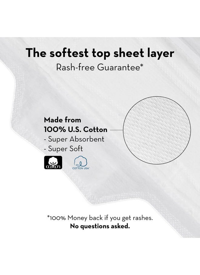 Period Kit For Women With 8 Light Flow Pads, 6 Heavy Flow Pads, 2 Panty Liners And 20 Intimate Wipes | 100% Pure U.S. Cotton, Rash Free | No Chemicals & Fragnance | For All Skin Type | Safe Hygenic Intimate Set