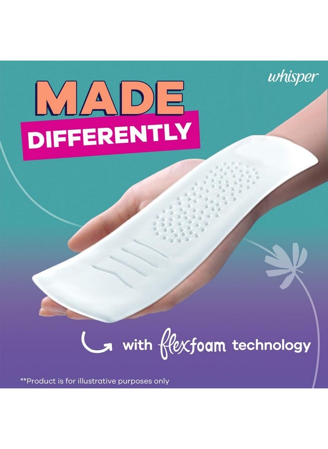Flexfoam, 10 Xl+ Sanitary Pads For Women, Upto Zero Feel Zero Leaks, World'S 1St Flexfoam Pad, Upto 100% Leak Free, Seamlessly Conforms To Your Body