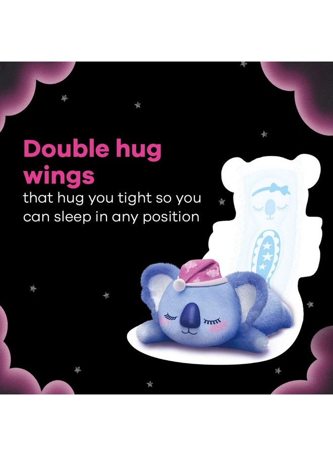 Bindazzz Nights Koala Soft Sanitary Pads, 8 Xxxl+ Pads, Upto 0% Leaks, 85% Longer & Wider Back, Super Soft Topsheet, Double Hug Wings, Disposable Wrapper, For Women